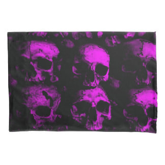 Purple Gothic Dead Skulls Bedroom Pillowcase