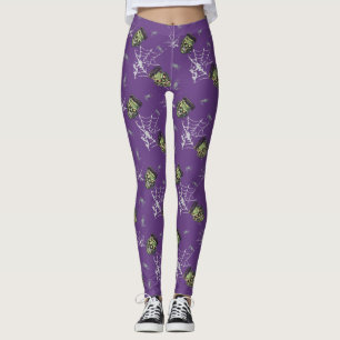 💜 Purple Gothic Frankenstein Leggings 🕸️🦇