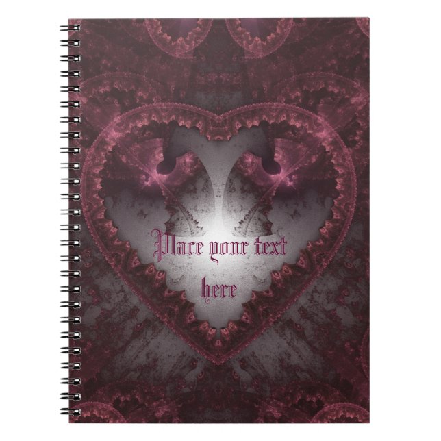 Purple Gothic Heart 001 Notebook (Front)
