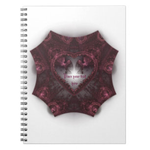 Purple Gothic Heart 001 Notebook