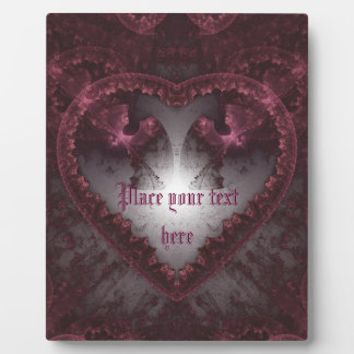 Purple Gothic Heart 001 Plaque
