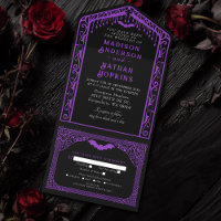 Purple Gothic Vampire Cathedral Wedding