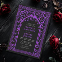 Purple Gothic Vampire Cathedral Wedding