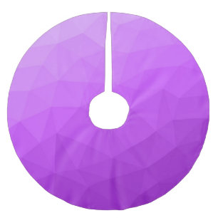 Purple gradient geometric mesh pattern brushed polyester tree skirt