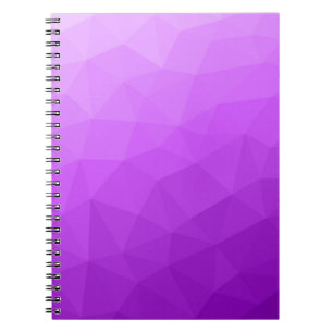 Purple gradient geometric mesh pattern notebook