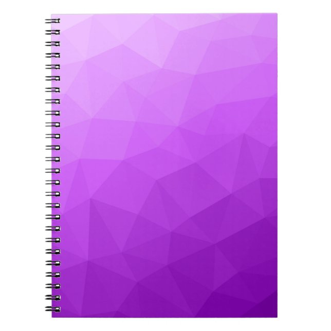 Purple gradient geometric mesh pattern notebook (Front)