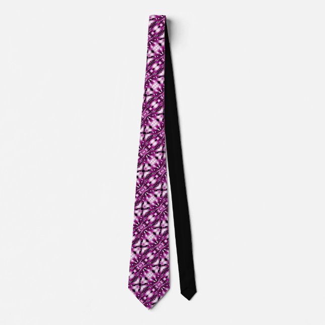 Purple Gradient Perspective Colour Filled Drawing  Tie (Front)