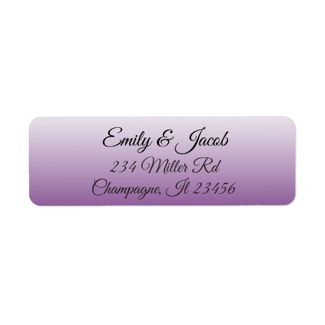 Purple Gradient Return Address Labels (Front)