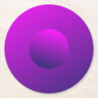 Purple Gradient Round Paper Coaster