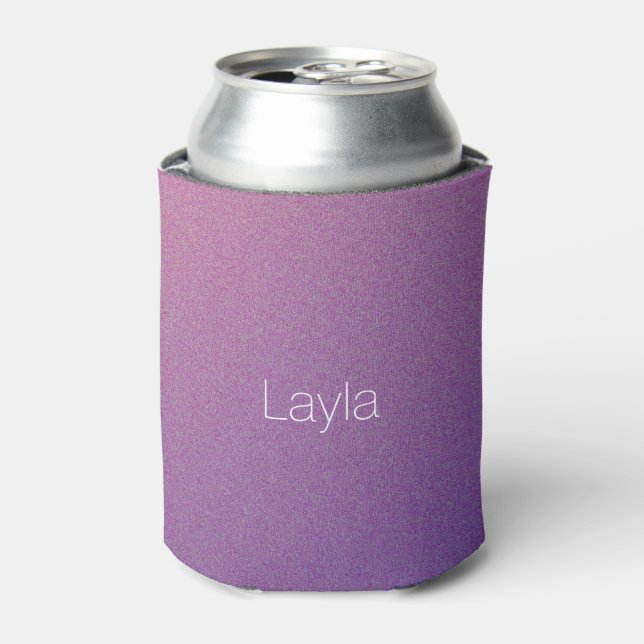 Purple Gradient Shimmer Personalized Can Cooler (Can Front)