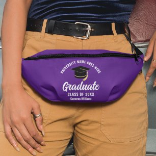 Purple Graduate Custom 2025 Graduation Keepsake Fanny Pack