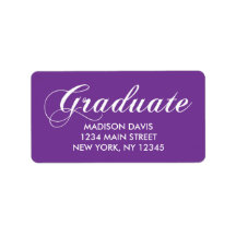 Purple Graduation Address Labels