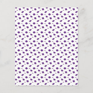 Purple Graduation Cap Toss Scrapbook Paper