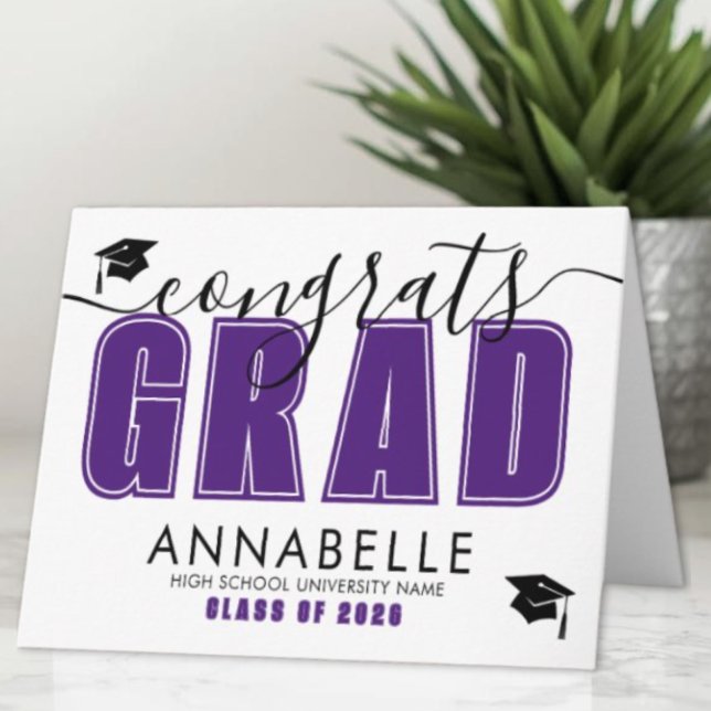 Purple Graduation Card (Purple Graduation Card)