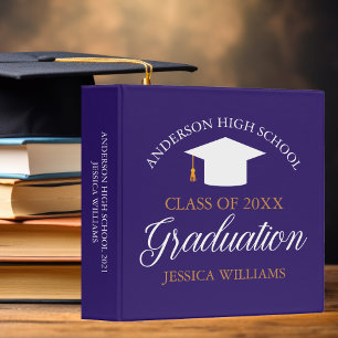 Purple Graduation Class of 2021 Senior Photo Album Binder