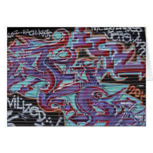 Purple Graffiti on Shutter