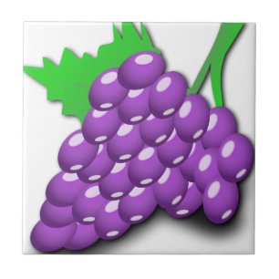 Purple Grape Cluster Tile