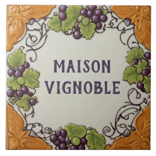 Purple Grape Custom House Name Plate Plaque Sign Tile