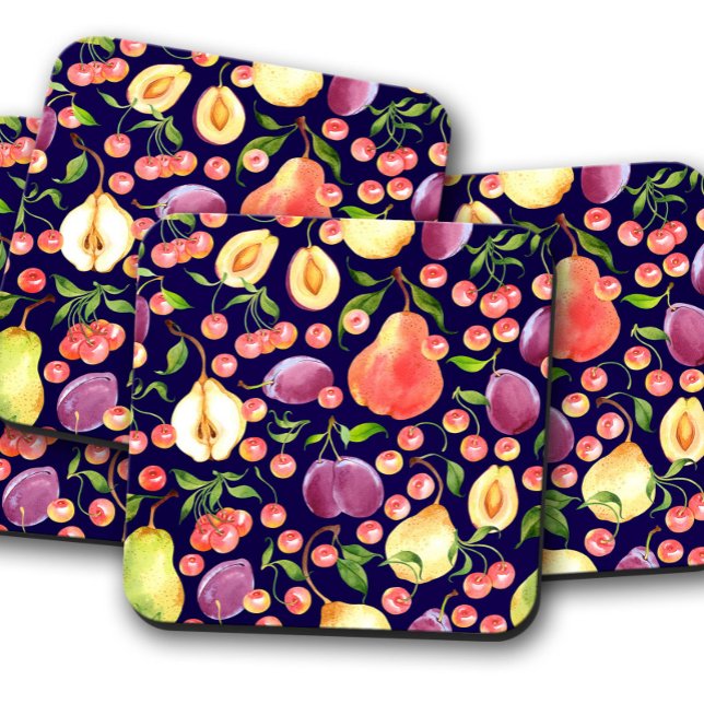 Purple Grape Fruit Coaster Set | Grapes Coaster (Creator Uploaded)