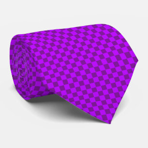 Purple Grape Jelly Checks Men's Fashion Tie