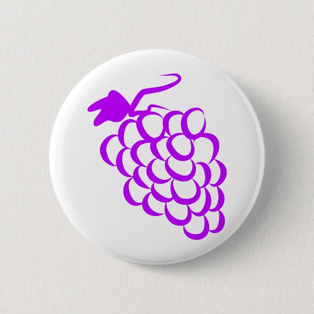 Purple Grapes 2 Inch Round Button (Front)