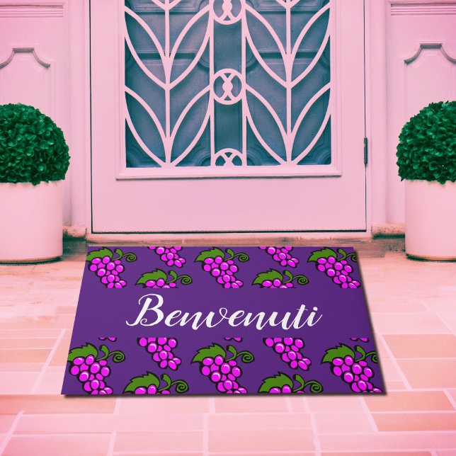 Purple grapes -Benvenuti Doormat (Creator Uploaded)