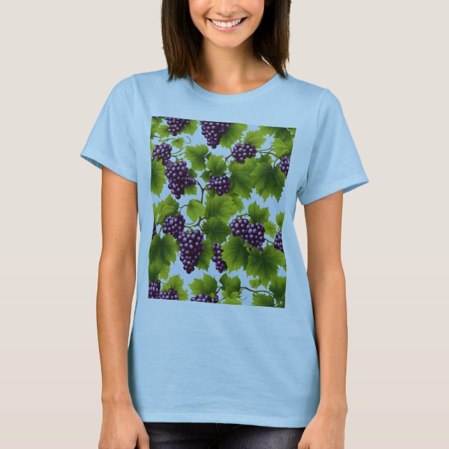 Purple Grapes Grapevine Women's Basic T-Shirt (Front)