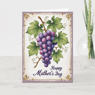 Purple Grapes Mothers Day Card