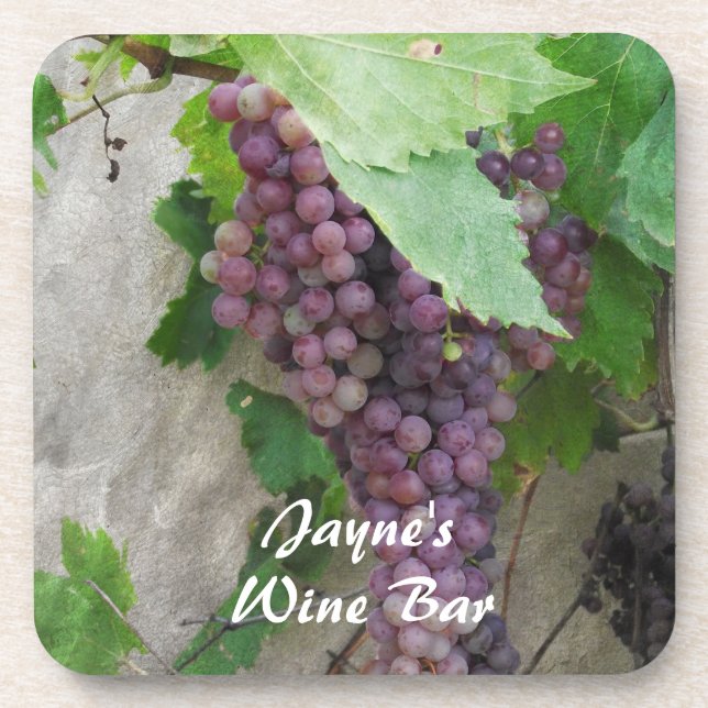 Purple Grapes on the Vine Coaster (Front)