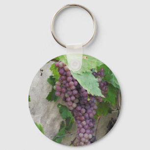 Purple Grapes on the Vine Keychain