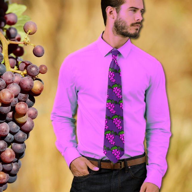 Purple grapes pattern tie (Creator Uploaded)