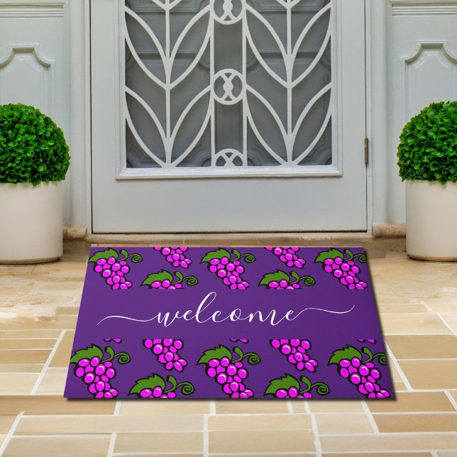 Purple grapes pattern - Welcome Doormat (Creator Uploaded)