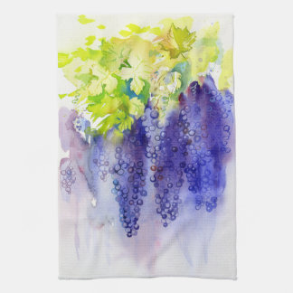 Purple Grapes Watercolor – Vineyard Kitchen Towel