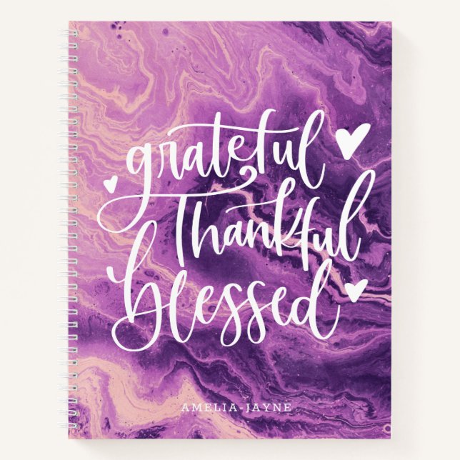 Purple Grateful Gratitude Journal (Devant)
