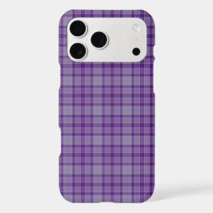 Purple Gray Plaid Tartan iPhone Case