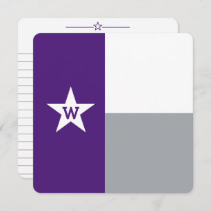 Purple & Gray Texas Flag Flat Card
