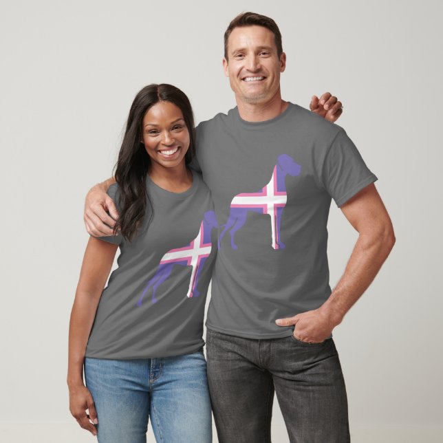 Purple Great Dane T-Shirt (Unisex)