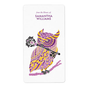 Purple Great Horned Owl