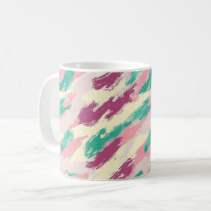 Purple Green Abstract Pattern Coffee Mug