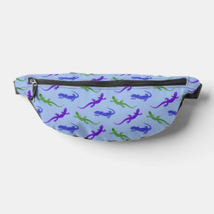 Purple, Green and Blue Salamanders Fanny Pack