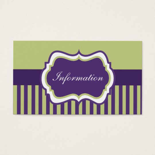 Purple, Green, and White Damask Enclosure Card