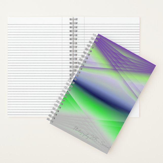 Purple Green & Blue Abstract Art Notebook (Inside)