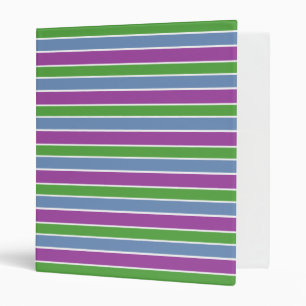 Purple/Green/Blue Stripes Binder