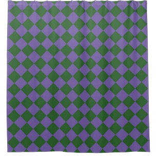 Purple Green Chequered Diamond Pattern 