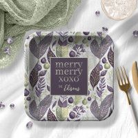 Purple Green Christmas Merry Pattern#21 ID1009