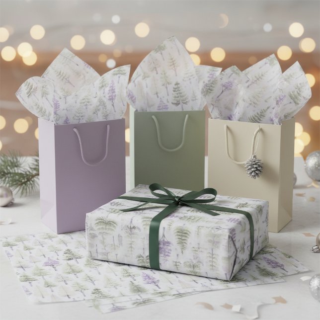 Purple Green Christmas Pattern#26 ID1009 Tissue Paper (Creator Uploaded)