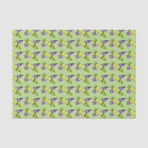 Purple Green Crayon Art Supplies Teacher Artist Tissue Paper