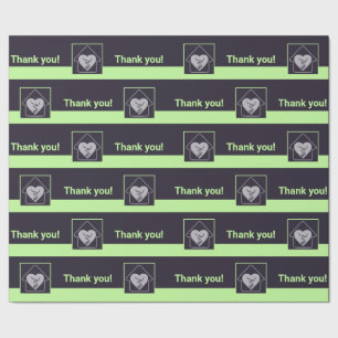 Purple & Green Custom Logo & Thank You  Wrapping P Paper