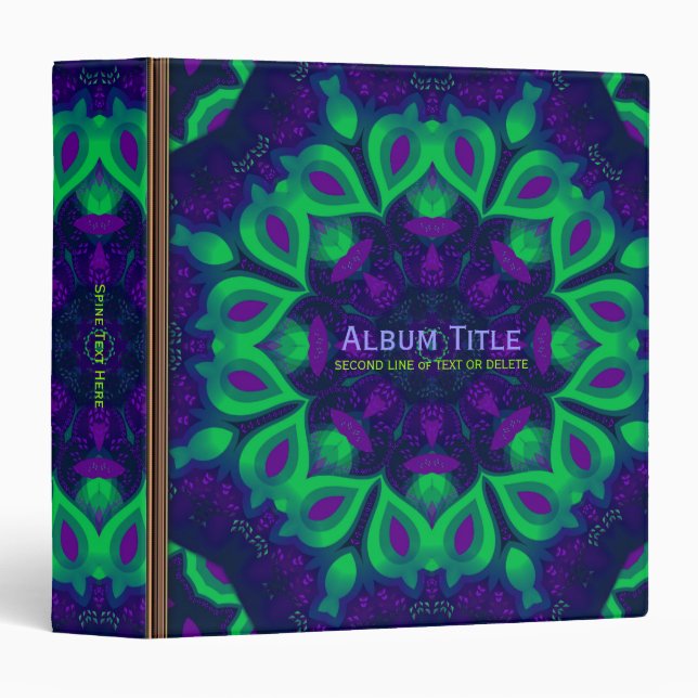 Purple Green Delight Album Binder (Front/Spine)