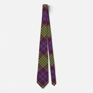 Purple Green Elegant Tartan Plaid Hommes Cravates